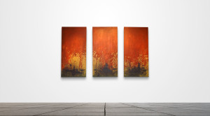 Custom 179  /   18" x 36" Triptych   /   Acrylic on canvas