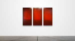 Abstract 039  /   12" x 30" Triptych   /   Acrylic on canvas