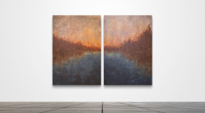 Custom 013  /   40" x 60" Diptych   /   Acrylic on canvas