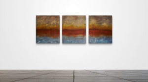 Custom 018 /   20" x 30" Triptych   /   Acrylic on canvas