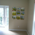 Painting by Andy Hahn installed at collectors home