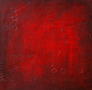 Red Modern Abstract Art Painting 127 by Andy Hahn