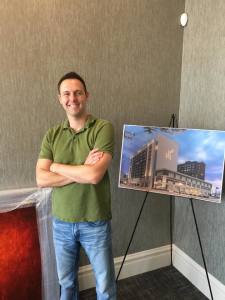 St. Louis artist Andy Hahn drops off art for the Current Hotel